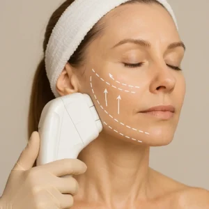 Woman having HI-FU to reduce wrinkles call LA LIPO Ashbourne Now!