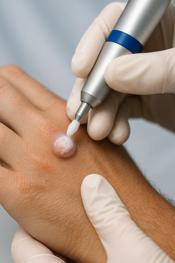 example of wart removal Ashbourne using cryopen