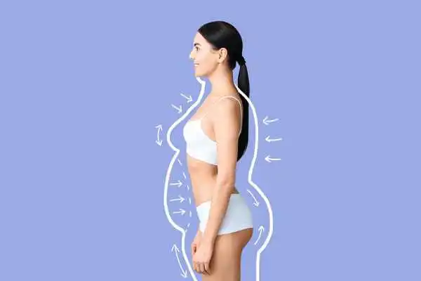 image of woman experiencing fat reduction treatment Ashbourne